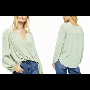 Free People Women's Size Check On It Oversized Wrap Top